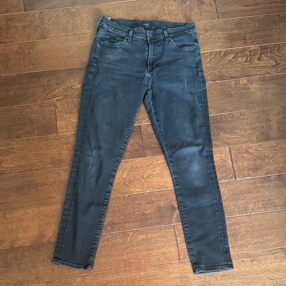 Citizens Of Humanity Washed Black Skinny Jeans